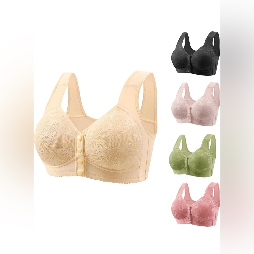 Daisy Bra for Front Close Button Cotton Bra (Set Of 4)
